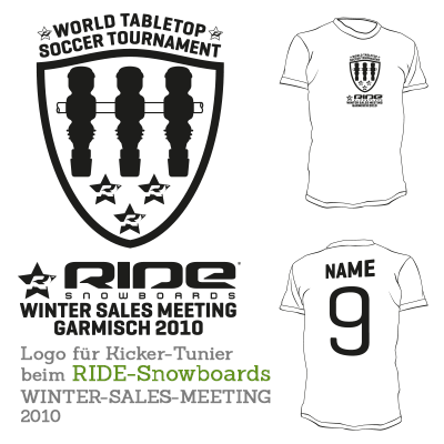 T-Shirt für RIDE Snowboards - Kicker-Turnier / SALES MEETING